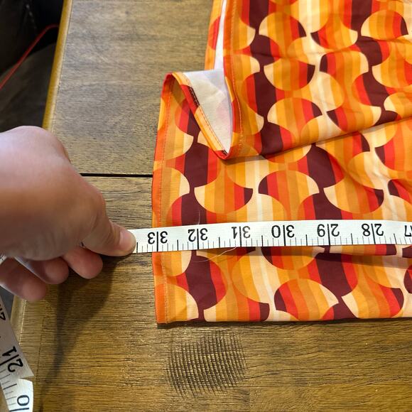 Urban Outfitters Mallory Orange Groovy Print Mini Dress NWT Size Small Festival - Picture 4 of 12